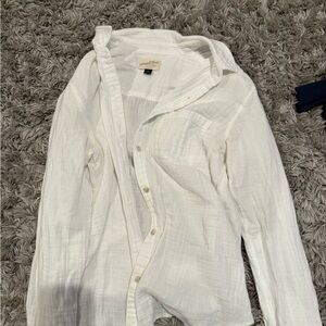 J. Crew White Button-Up Shirt